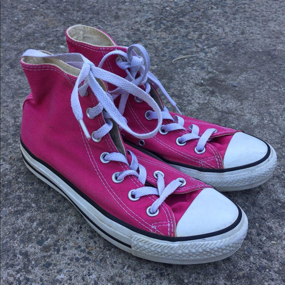 Pink hightop converse